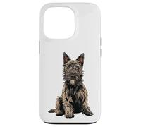 Custodia per iPhone 13 Pro Illustrazione del cane Picard Berger grigio