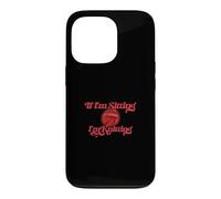 Custodia per iPhone 13 Pro Illustrazione rossa If I'm sitting I'm Knitting Yarn Ball