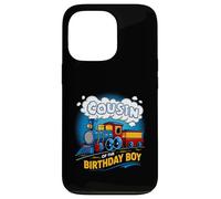 Custodia per iPhone 13 Pro I'm Cousin Of The Birthday Boy Party Train Supply Locomotiva