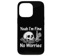 Custodia per iPhone 13 Pro I'm Fine No Worries Scheletro divertente sarcastico umorismo