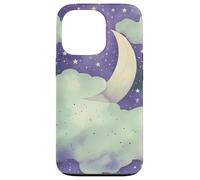 Custodia per iPhone 13 Pro In My Fantasy Era Witchy Green Sage Purple Moon Phases Stars