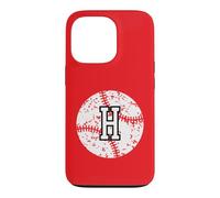 Custodia per iPhone 13 Pro Iniziale del monogramma della lettera H di baseball