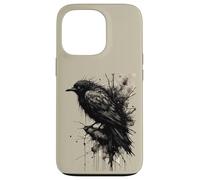 Custodia per iPhone 13 Pro Inkstorm Crow Silenzio davanti alla caw
