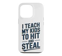 Custodia per iPhone 13 Pro Insegno ai miei figli a colpire e rubare il baseball