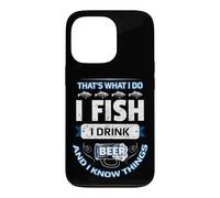 Custodia per iPhone 13 Pro Io Pesco, Bevo Birra e So Cose Divertenti Pescando Vintage