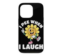 Custodia per iPhone 13 Pro Io pipì quando rido fiore giallo pipì scherzo umorismo