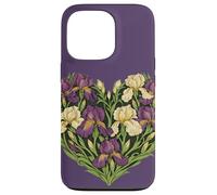 Custodia per iPhone 13 Pro Iris Cuore Floreale Primavera Love Art