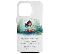 Custodia per iPhone 13 Pro Japanese Christian Anime - Psalms 119:11 Thy Word Have I Hid