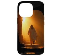 Custodia per iPhone 13 Pro Jesus Christ Glorious Resurrection Christian Faith (Black)