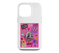 Custodia per iPhone 13 Pro Jimothy rispetta la gente del posto Punk Pop Collage Raccoon Seattle
