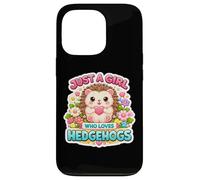 Custodia per iPhone 13 Pro Just A Girl Who Loves Hedgehogs Owner Lover Cute Erinaceinae