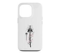 Custodia per iPhone 13 Pro Katana Samurai Oda Nobunaga Sakura Bloom