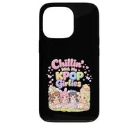 Custodia per iPhone 13 Pro Kawaii Chibi Pasqua Chillin Con Il Mio Kpop Girlies Bunny Girls