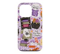 Custodia per iPhone 13 Pro Kawaii Halloween Ghost Cute Spooky Book Lover Boo Season