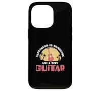 Custodia per iPhone 13 Pro La felicità è il sole e una piccola chitarra divertente suonatore di ukulele