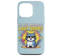 Custodia per iPhone 13 Pro La mia lingua di gioco è Loot Drops Cat Gamer Cool Design