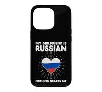 Custodia per iPhone 13 Pro La mia ragazza è russa nulla mi spaventa - Russia Heart