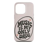 Custodia per iPhone 13 Pro La musica è la mia unica droga retrò tipografia amante della musica