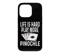 Custodia per iPhone 13 Pro La vita è dura Gioca Più Giochi di carte Pinochle Giocatore vincente