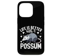Custodia per iPhone 13 Pro La vita è migliore con un opossum divertente carino amante opossum