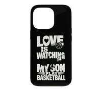 Custodia per iPhone 13 Pro L'amore sta guardando mio figlio giocare a basket