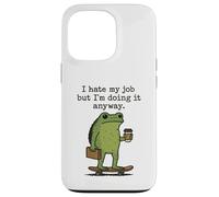 Custodia per iPhone 13 Pro Lavoro divertente Rana Lunedi Odio il mio lavoro facendolo comunque ogni giorno