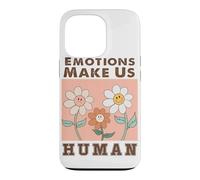 Custodia per iPhone 13 Pro Le emozioni ci rendono umani Grafica floreale retrò