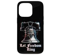 Custodia per iPhone 13 Pro Let Freedom Ring 4 luglio USA 250th Liberty Bell Glitch