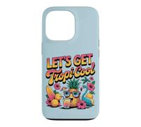 Custodia per iPhone 13 Pro Let's Get Tropi-Cool Flamingo Ananas Beach Graphic