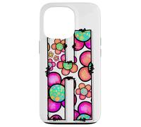 Custodia per iPhone 13 Pro Lettera H floreale con margherite colorate