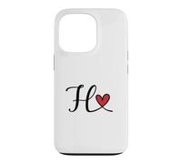 Custodia per iPhone 13 Pro Lettera H Monogramma Iniziale Regalo
