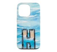 Custodia per iPhone 13 Pro Lettera H Stile Spiaggia Alfabeto Costiera