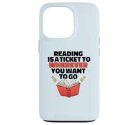 Custodia per iPhone 13 Pro LETTURA È UN BIGLIETTO PER DOVE VUOI ANDARE Reader Meme