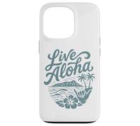 Custodia per iPhone 13 Pro Live Aloha Shaka Surf Wave Ibisco Hawaii DiamondHead Art