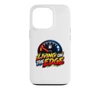 Custodia per iPhone 13 Pro Living on the Edge Empty Fuel Gauge Funny Driving