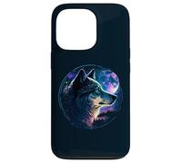 Custodia per iPhone 13 Pro Lone Wolf Moon Howling Wolf Pack Head Wolves Howl