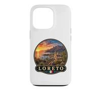 Custodia per iPhone 13 Pro Loreto Tramonto Paesaggio Panoramico Vista Spiaggia
