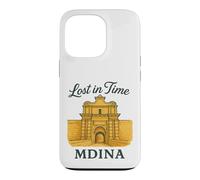 Custodia per iPhone 13 Pro Lost in Time Mdina Gate Antica Città Malta Monumento Storico