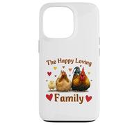 Custodia per iPhone 13 Pro Loving Cute Chicken Family Hen Rooster Chick Funny Farmer