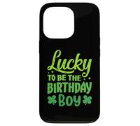 Custodia per iPhone 13 Pro Lucky to Be the Birthday Boy Shamrock St Patrick's Day Boys