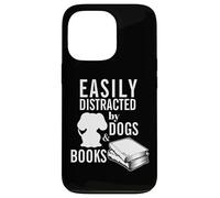 Custodia per iPhone 13 Pro L'umorismo dei topi di biblioteca per gli amanti dei cani facilmente distratto lettore