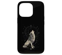 Custodia per iPhone 13 Pro Lupo Ululante Celeste Costellazione Cosmica