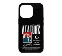 Custodia per iPhone 13 Pro M. Kemal Atatürk Fikirler Ölmez Ritratto Bandiera Turca