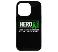 Custodia per iPhone 13 Pro Maglietta per la consapevolezza del cancro al fegato - Consapevolezza degli eroi del cancro al feg