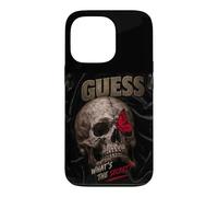 Custodia per iPhone 13 Pro Maglietta vintage con teschio misterioso e farfalla Guess What's The Secret