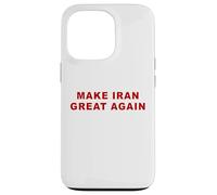 Custodia per iPhone 13 Pro Make Iran Great Again - Minimal Text White & Red
