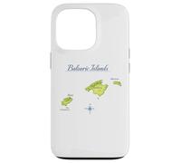 Custodia per iPhone 13 Pro Mappa delle Isole Baleari Maiorca Ibiza Minorca Viaggi