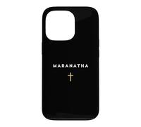 Custodia per iPhone 13 Pro MARANATHA Citazione greca Vieni Signore con la croce di Gesù