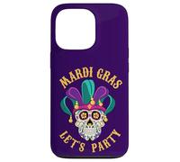 Custodia per iPhone 13 Pro Mardi Gras Costume Camicia Fun Beads Masquerade Skull Voodoo