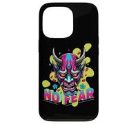 Custodia per iPhone 13 Pro Maschera giapponese Oni Cyberpunk Demone Samurai Streetwear Art